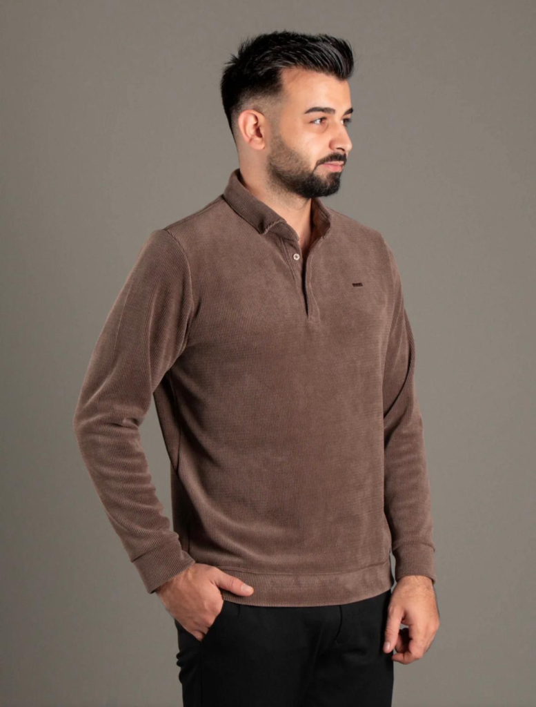 Erkek Kahve 2520102405 Polo Yaka Kazak
