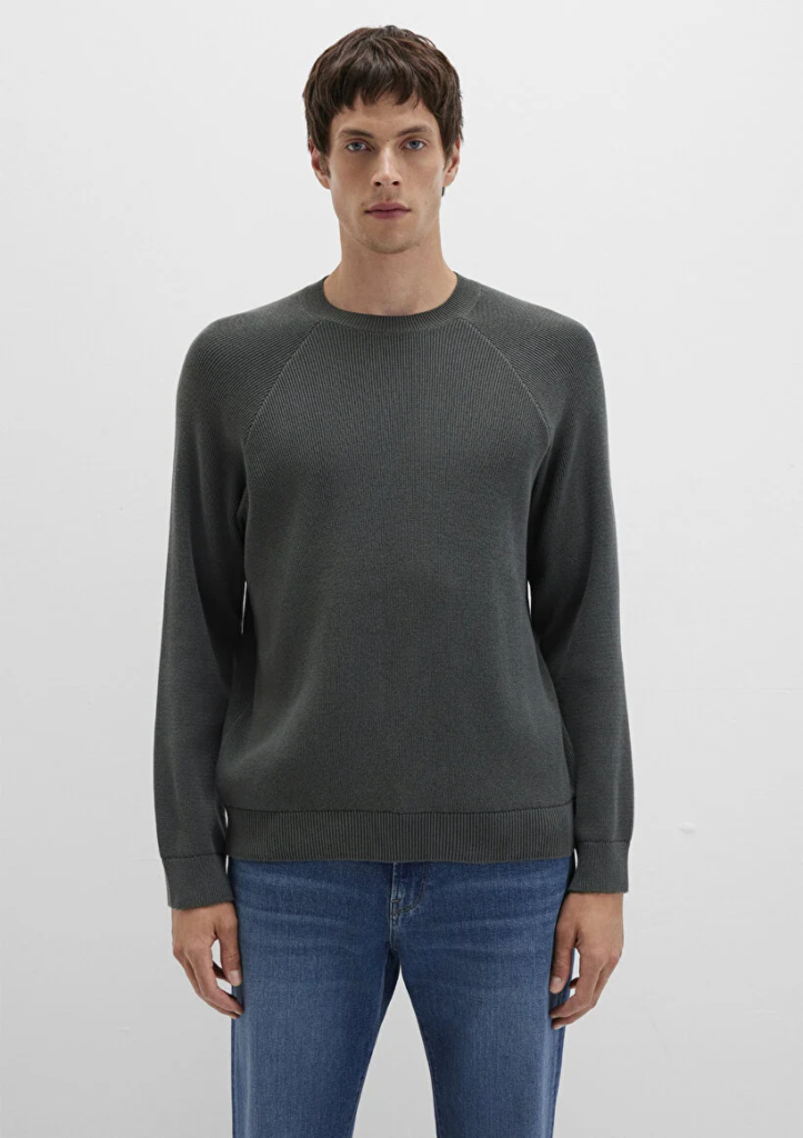 Erkek Yosun Yeşili M0710307-71598 Kazak