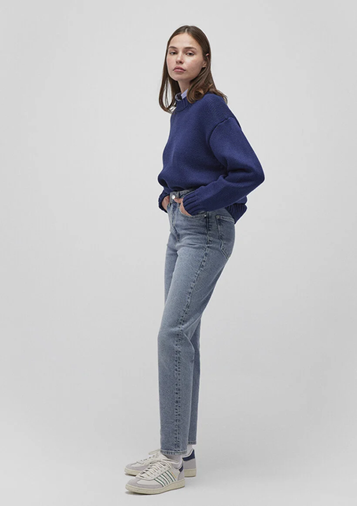 Kadın Açık Mavi M101077-30503 Star Mom Jeans